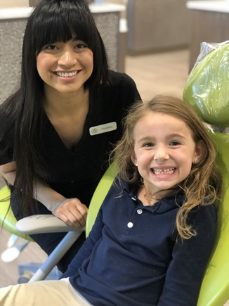 Happy dental patient